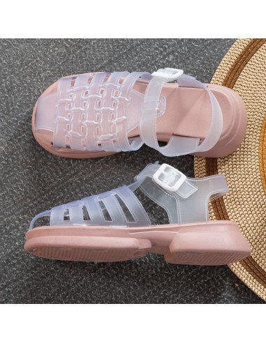 Mayoreo sandalias cómodas y duraderas en LHESH - Óptimo para comercio - ID 43439 rosa/transp