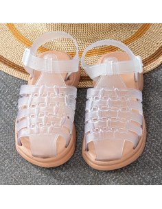 Mayoreo sandalias para damas versátiles en LHESH - Ideal para revendedores - ID 43441 apricot / transp 2