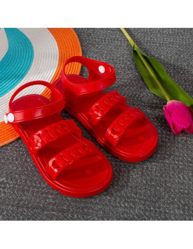 Sandalia para niña al mayoreo en LHESH - ID 43497 rojos