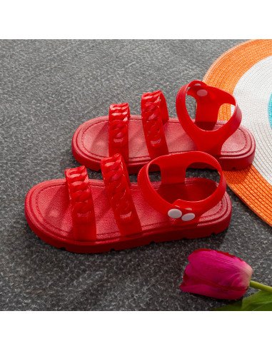 Sandalia para niña al mayoreo en LHESH - ID 43497 rojos