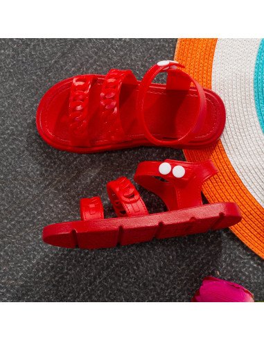Sandalia para niña al mayoreo en LHESH - ID 43497 rojos