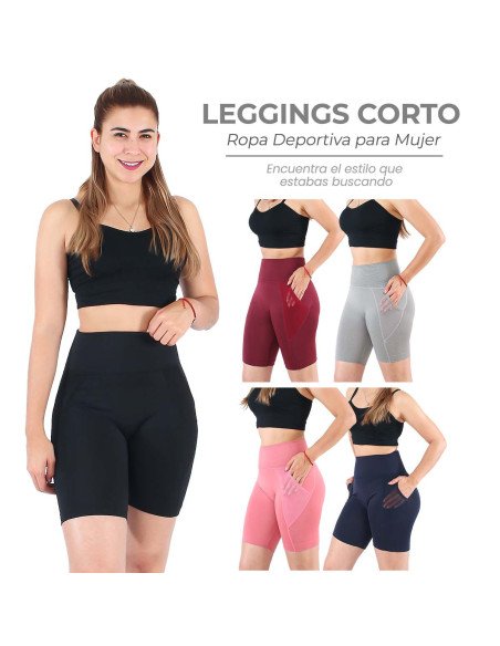 Leggins deportivos cortos para dama al Mayoreo en LHESH