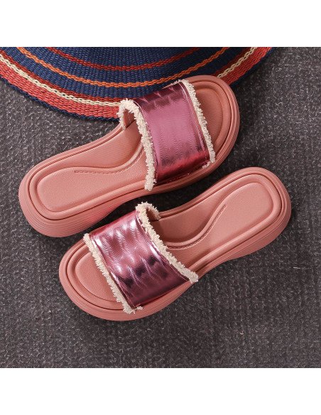 Sandalias doradas para mujer al mayoreo en LHESH