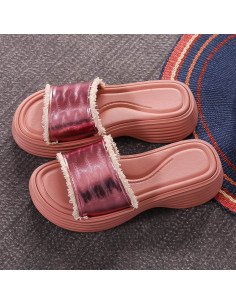 Sandalias doradas para mujer al mayoreo en LHESH