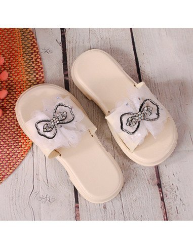 Sandalias con moño para niña al mayoreo en LHESH