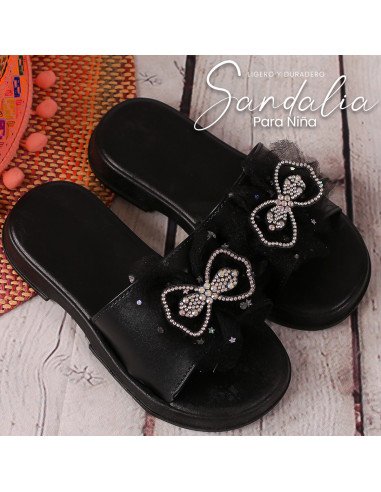 Sandalias con moño para niña al mayoreo en LHESH
