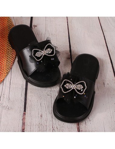 Sandalias con moño para niña al mayoreo en LHESH