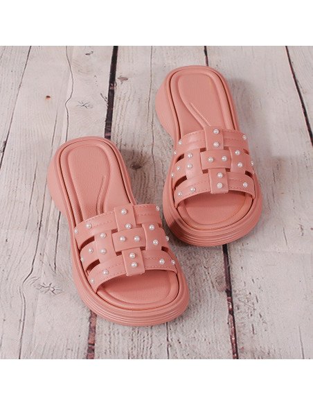 Sandalias con perlas para niña al mayoreo en LHESH