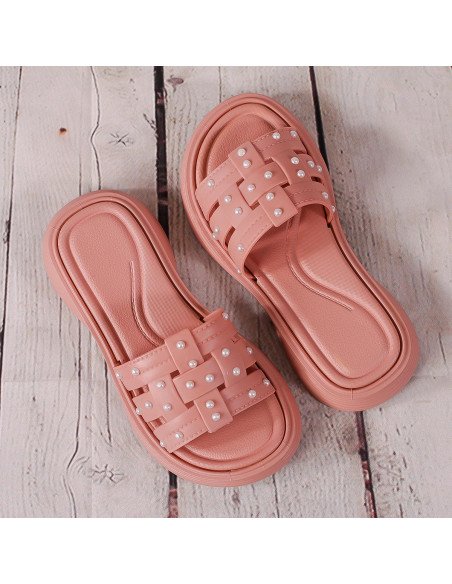 Sandalias con perlas para niña al mayoreo en LHESH