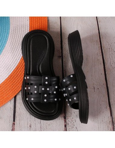 Sandalias con perlas para niña al mayoreo en LHESH