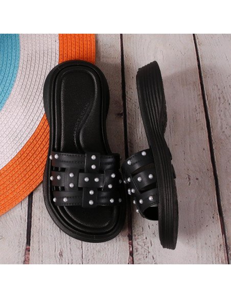 Sandalias con perlas para niña al mayoreo en LHESH