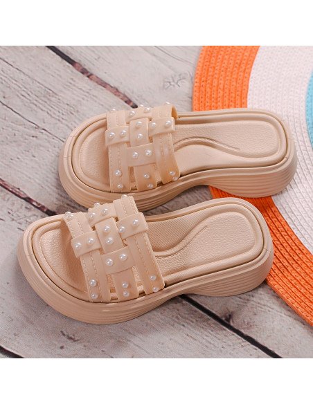 Sandalias con perlas para niña al mayoreo en LHESH