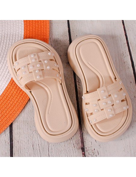 Sandalias con perlas para niña al mayoreo en LHESH