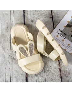 Sandalias con orejas de conejo y brillos para niñas en LHESH 2