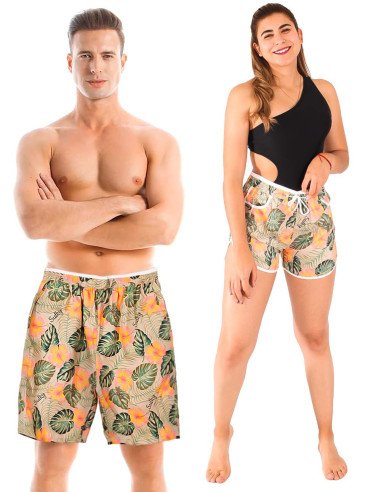 Trajes de baño con estampados para parejas al Mayoreo en LHESH