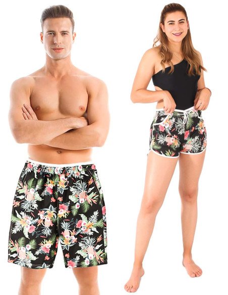 Trajes de baño con estampados para parejas al Mayoreo en LHESH
