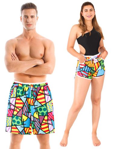 Trajes de baño con estampados para parejas al Mayoreo en LHESH