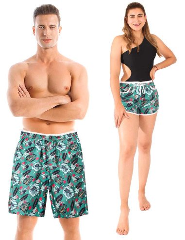 Trajes de baño con estampados para parejas al Mayoreo en LHESH