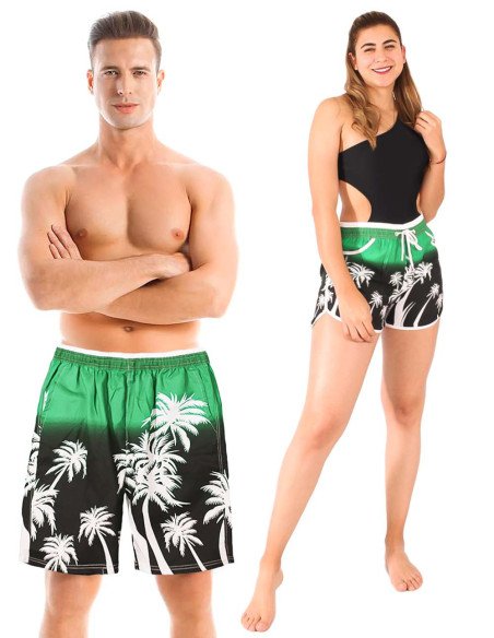 Trajes de baño con estampados para parejas al Mayoreo en LHESH