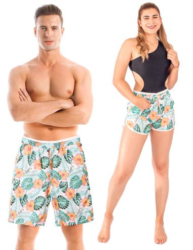 Trajes de baño con estampados para parejas al Mayoreo en LHESH