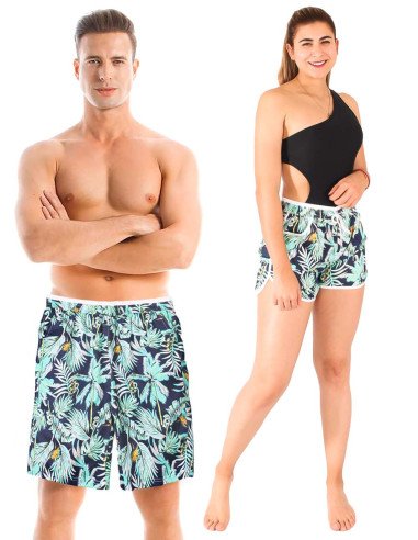 Trajes de baño con estampados para parejas al Mayoreo en LHESH