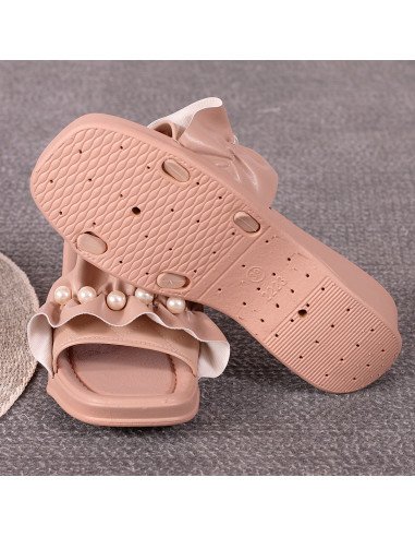 Sandalias con perlas para dama al mayoreo en LHESH