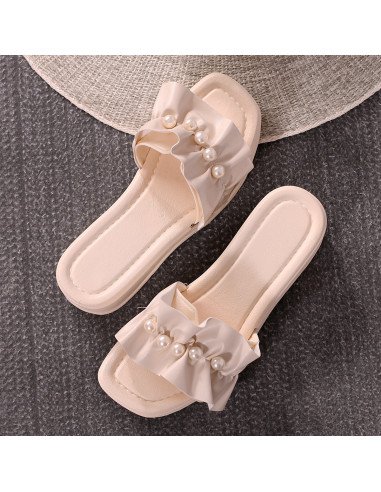 Sandalias con perlas para dama al mayoreo en LHESH