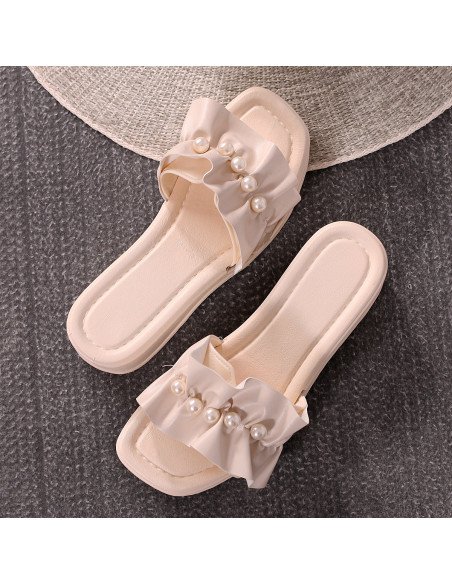 Sandalias con perlas para dama al mayoreo en LHESH