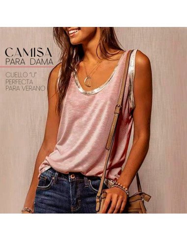 Moda plus blusa sin mangas para dama al mayoreo ofrece LHESH – ID 43600