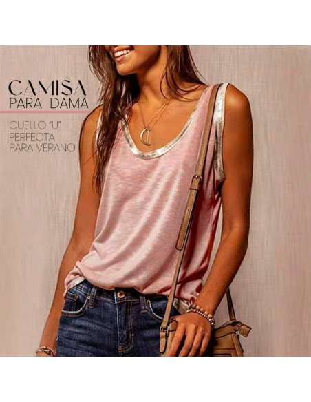 Moda plus blusa sin mangas para dama al mayoreo ofrece LHESH – ID 43600