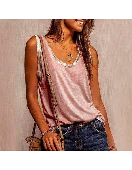 Moda plus blusa sin mangas para dama al mayoreo ofrece LHESH – ID 43600