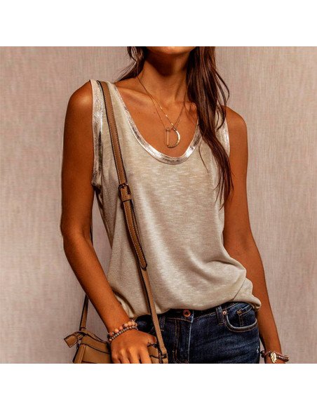 Moda plus blusa sin mangas para dama al mayoreo ofrece LHESH – ID 43602