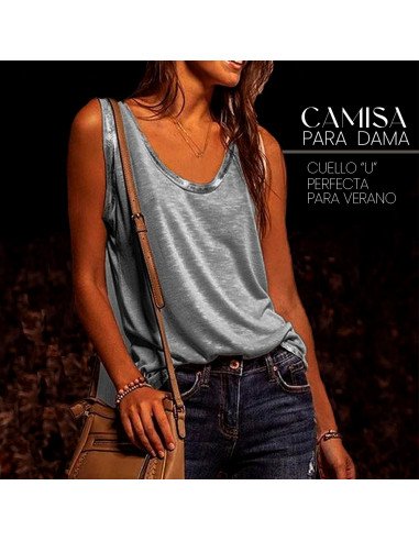 Moda plus blusa sin mangas para dama al mayoreo ofrece LHESH – ID 43603