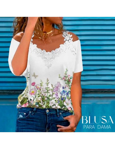 Mayoreo de ropa importada, moda plus blusa para dama - ID 43581