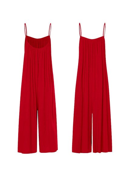 Pantalón Jumpsuit pierna ancha holgado de tirantes para Mujer | LHESH.mx | Mayoreo Calzado, Ropa y más productos
