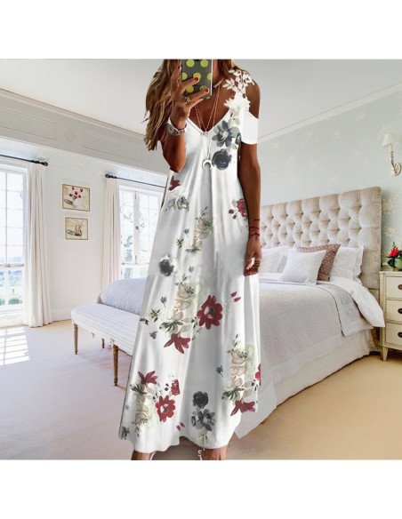 Mayoreo de ropa importada, moda plus vestido para dama - ID 43575