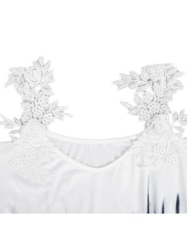 Moda plus vestido largo para dama al mayoreo ofrece LHESH – ID 43576 blanco