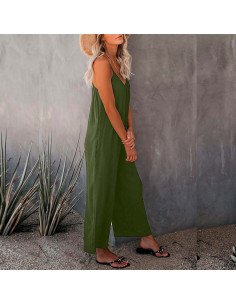 Moda plus jumpsuit para dama al mayoreo ofrece LHESH - ID 43533 verde 2