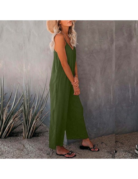 Moda plus jumpsuit para dama al mayoreo ofrece LHESH - ID 43533 verde