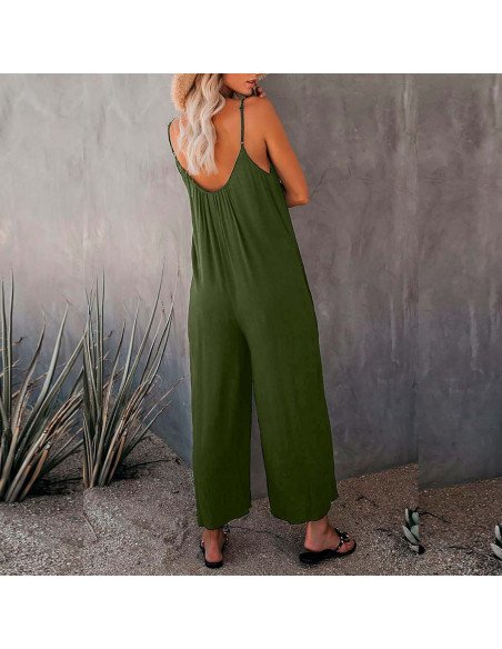 Moda plus jumpsuit para dama al mayoreo ofrece LHESH - ID 43533 verde