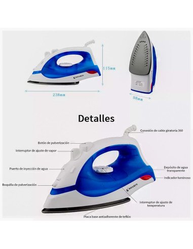 Plancha de Vapor importada al mayoreo en LHESH