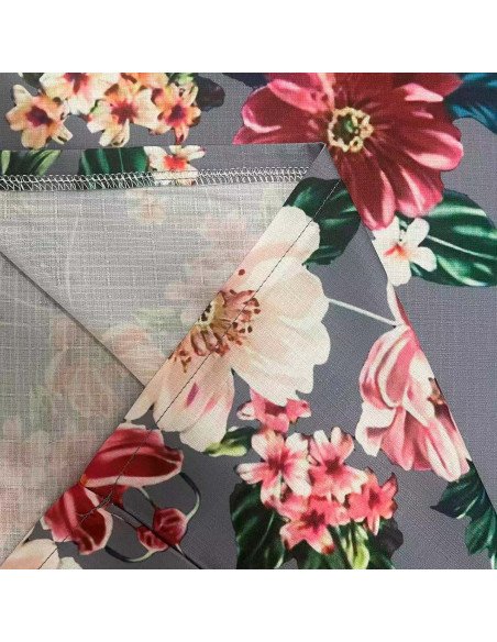 Moda plus vestido con estampado floral para dama al mayoreo ofrece LHESH - ID 43585 gris