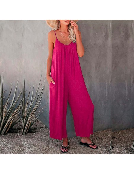 Moda plus jumpsuit para dama al mayoreo ofrece LHESH - ID 43534 magenta