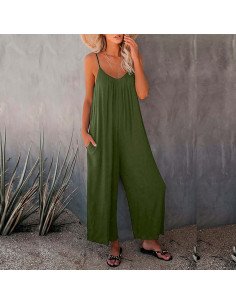 Moda plus jumpsuit para dama al mayoreo ofrece LHESH - ID 43533 verde