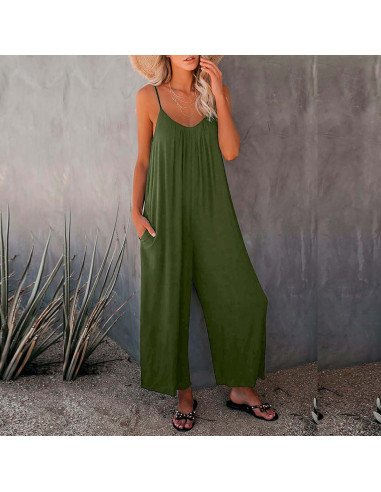 Moda plus jumpsuit para dama al mayoreo ofrece LHESH - ID 43533 verde