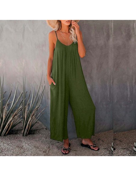 Moda plus jumpsuit para dama al mayoreo ofrece LHESH - ID 43533 verde