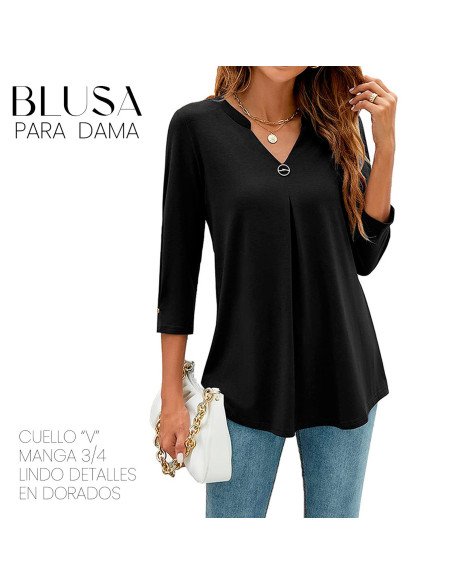 Mayoreo de ropa importada, moda plus blusa para dama - ID 43545