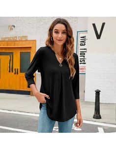 Mayoreo de ropa importada, moda plus blusa para dama - ID 43545