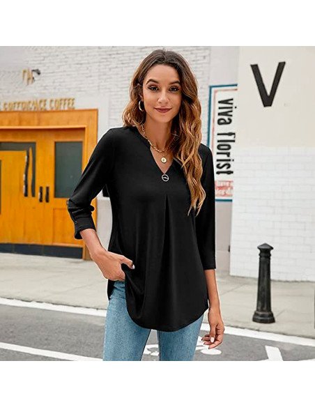 Mayoreo de ropa importada, moda plus blusa para dama - ID 43545