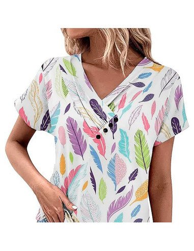 Mayoreo de ropa importada, moda plus blusa para dama - ID 43597